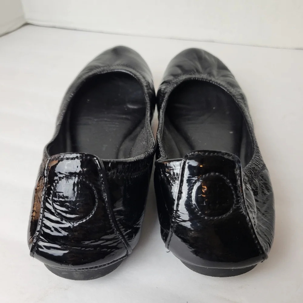 Tory Burch Black Patent Leather Ballet Flats